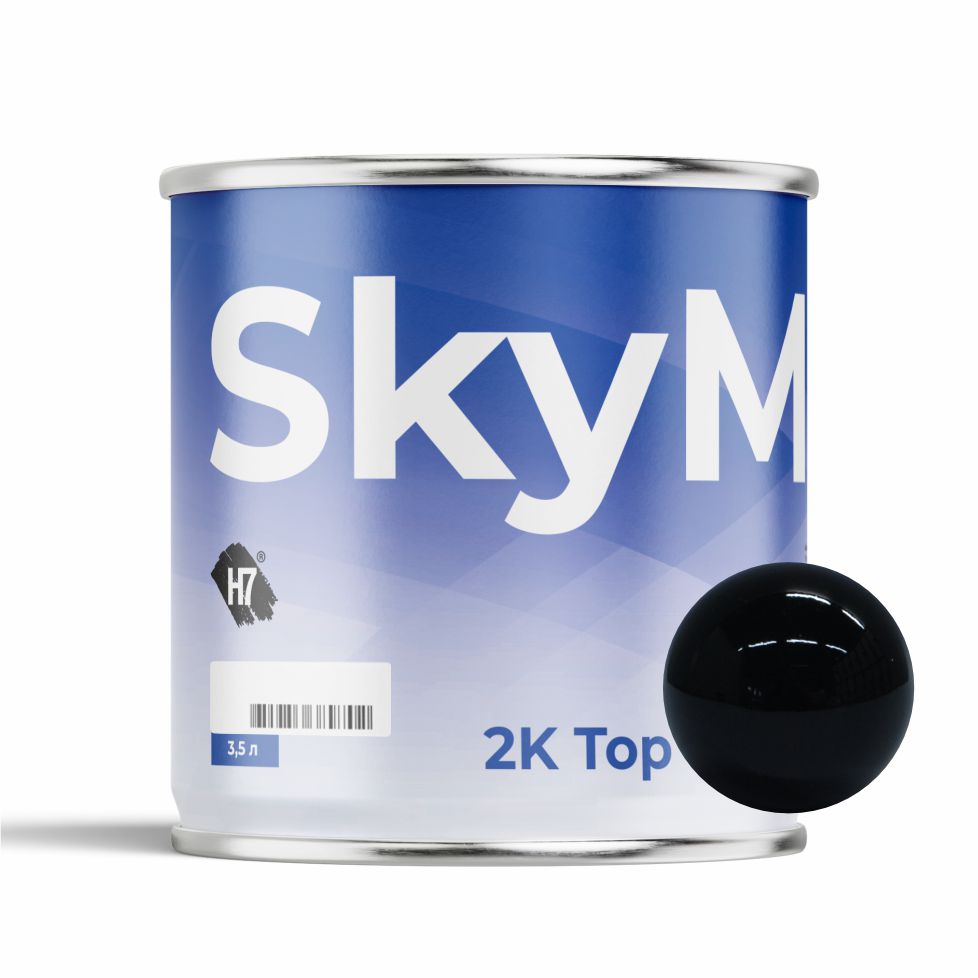 7581 готовый чёрный special black 2к 2:1 акриловый компонент подбора автоэмалей 3,5л skymix h7