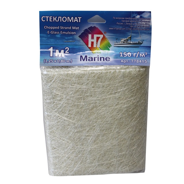 стекломат marine 1м2 плотность 150 гр/м2 полиэтиленовый пакет h7