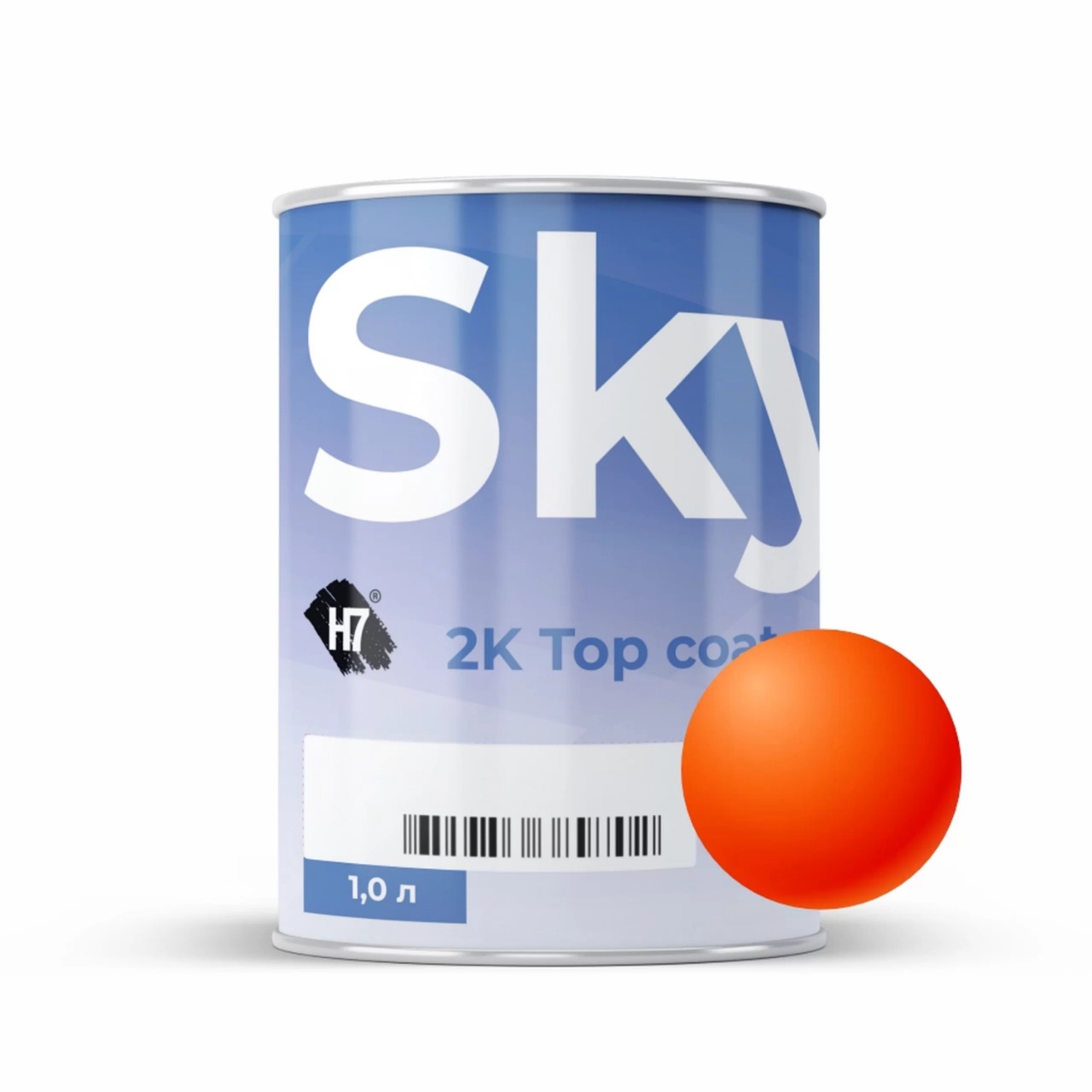 7522 Orange red 2К 2:1 акриловый компонент подбора автоэмалей 1л SkyMix H7