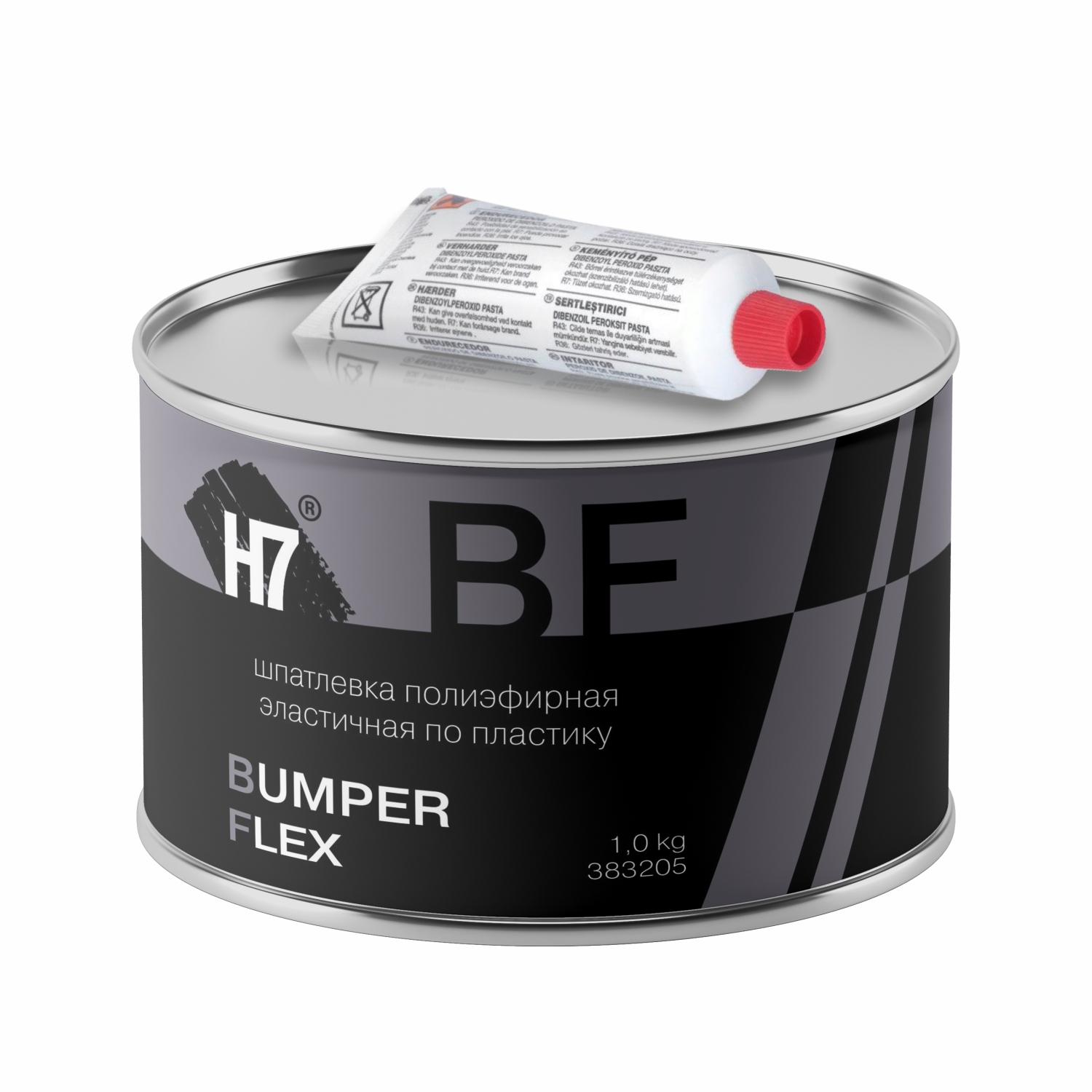 шпатлевка полиэфирная эластичная по пластику bumper flex 1кг н7