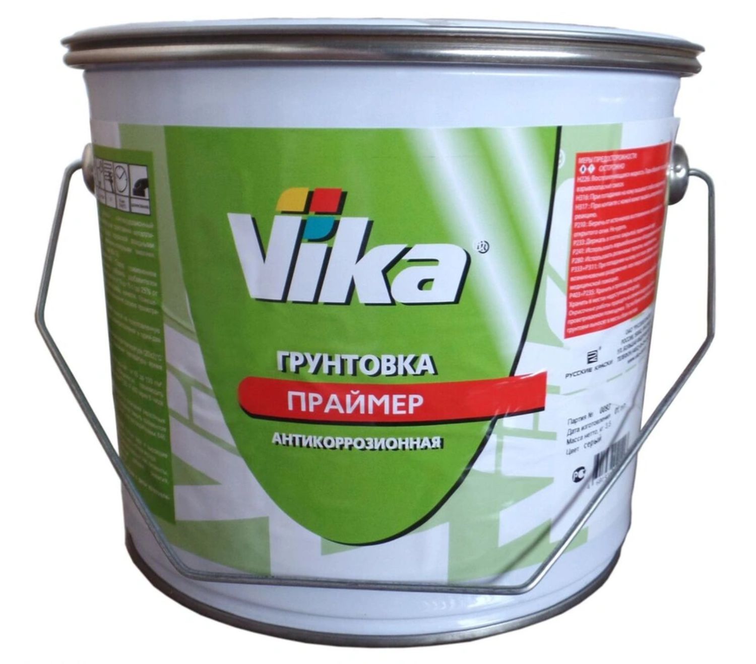 грунтовка vika праймер антикоррозионная серая (3,5кг)