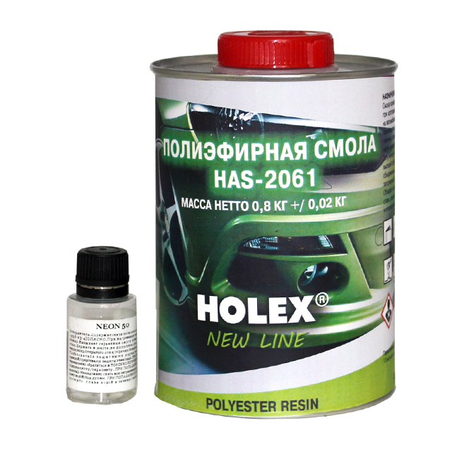 полиэфирная смола 0,8 кг+0,02 holex