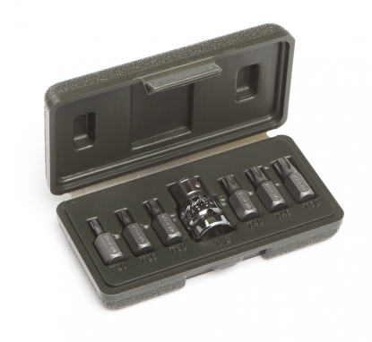 набор вставок torx 3/8" (т20,т25,т30,т40,т45,т50), длина 30 мм, 7 предм. дело техники