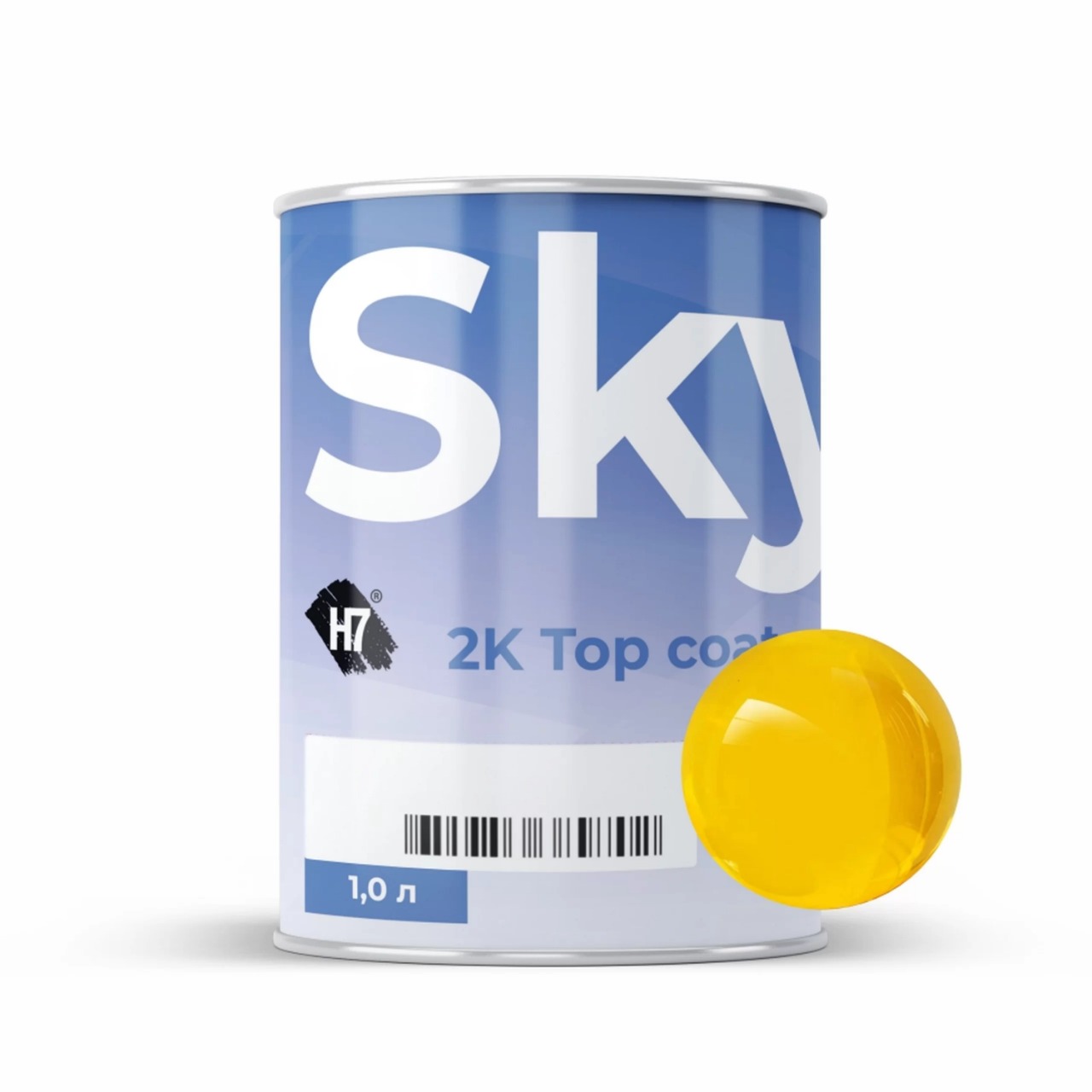 7536 Lemon Chrome Yellow 2К 2:1 акриловый компонент подбора автоэмалей 1л SkyMix H7