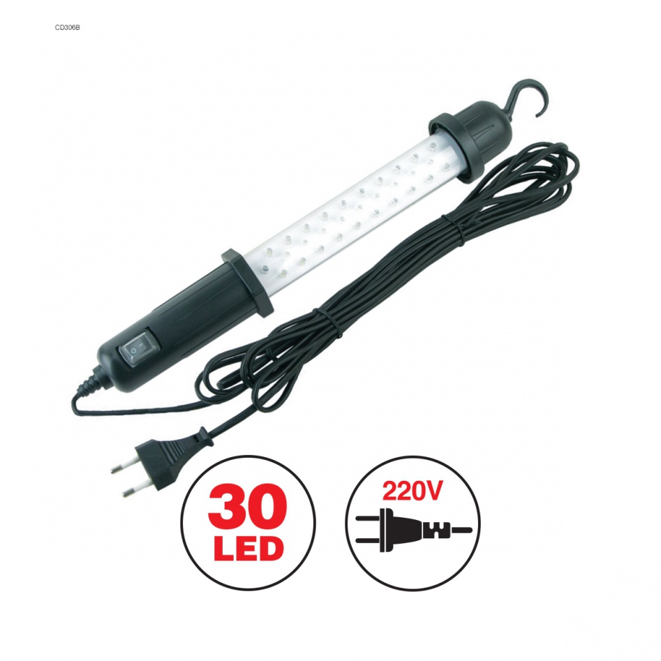 светильник переносной 30led 220 в cd306b avs
