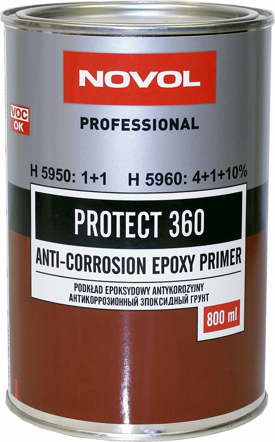 360 грунт эпоксидный 2к 1+1 protect антикоррозионный 0,8л novol