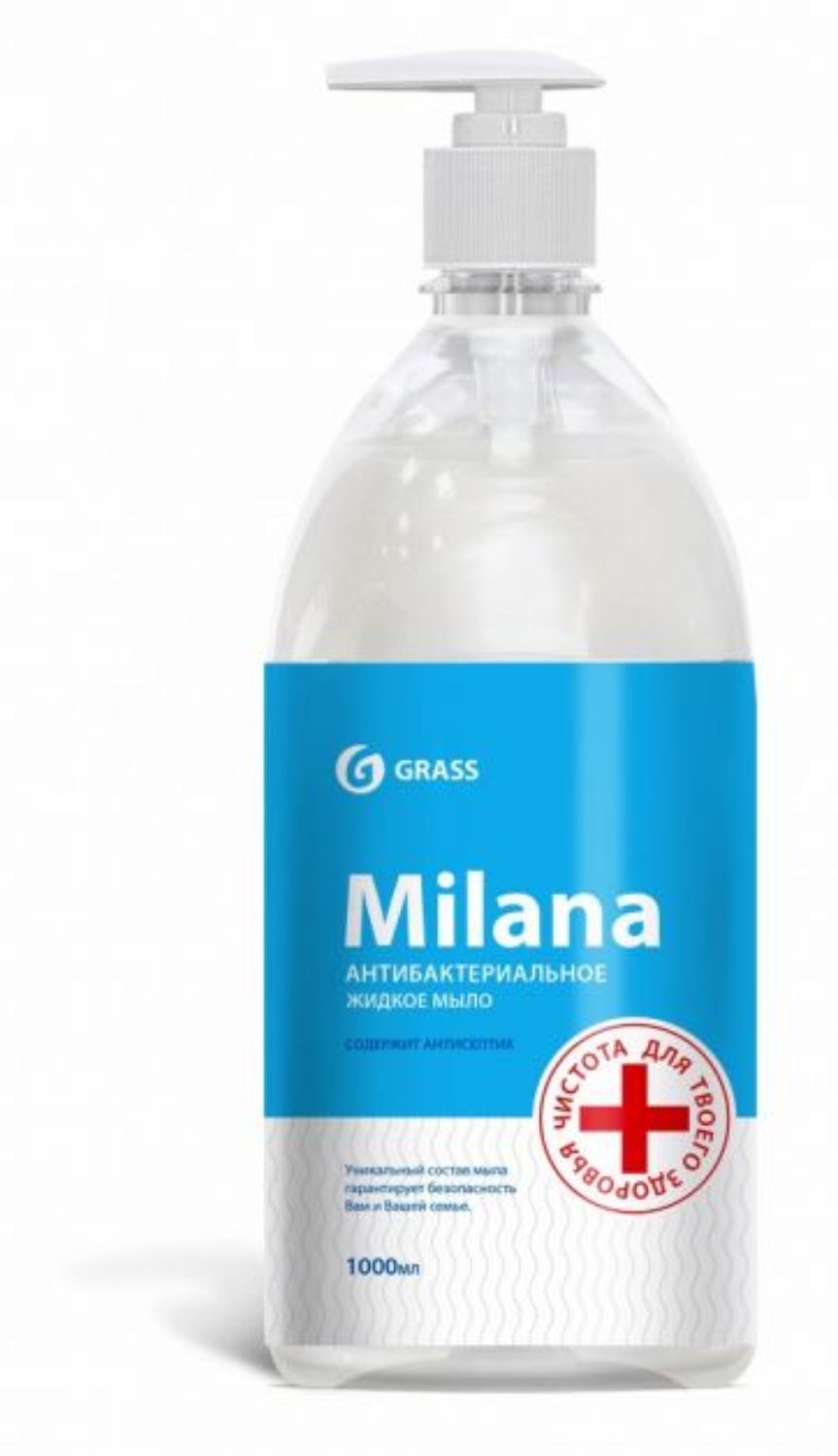 Жидкое мыло "Milana антибактериальное" с дозатором 1000 мл GraSS