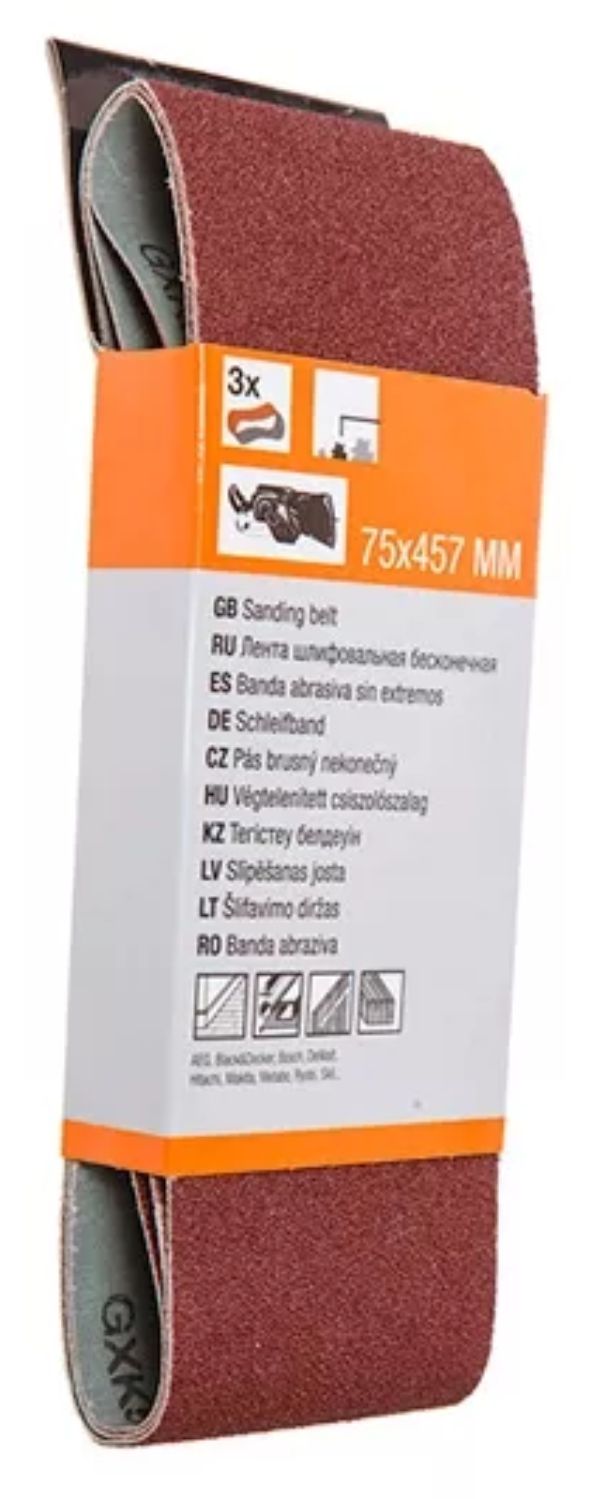 шлифлента 75х533мм р320 бесконечная (3шт.в уп.) gepard