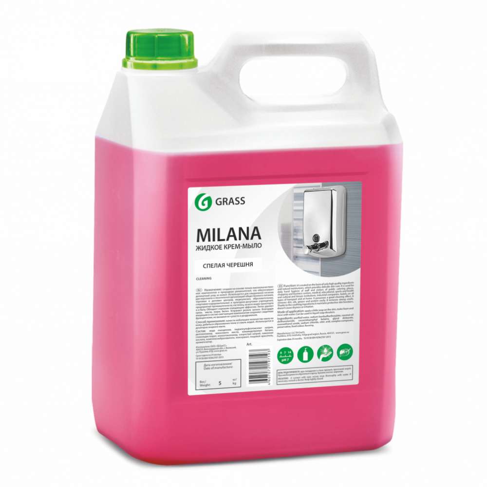 Жидкое крем-мыло "Milana" спелая черешня 5кг GraSS