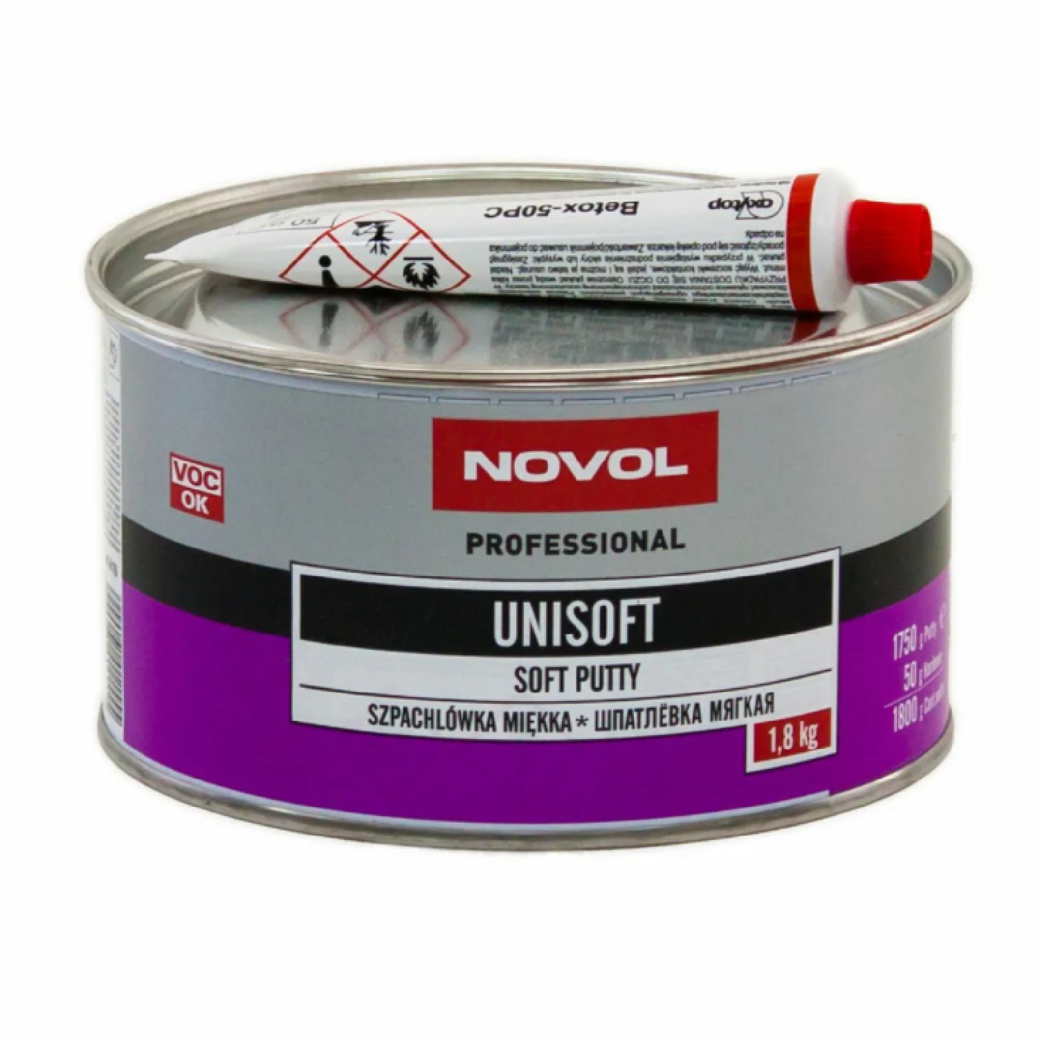 шпатлевка полиэфирная универсальная "unisoft" novol(1,8кг)
