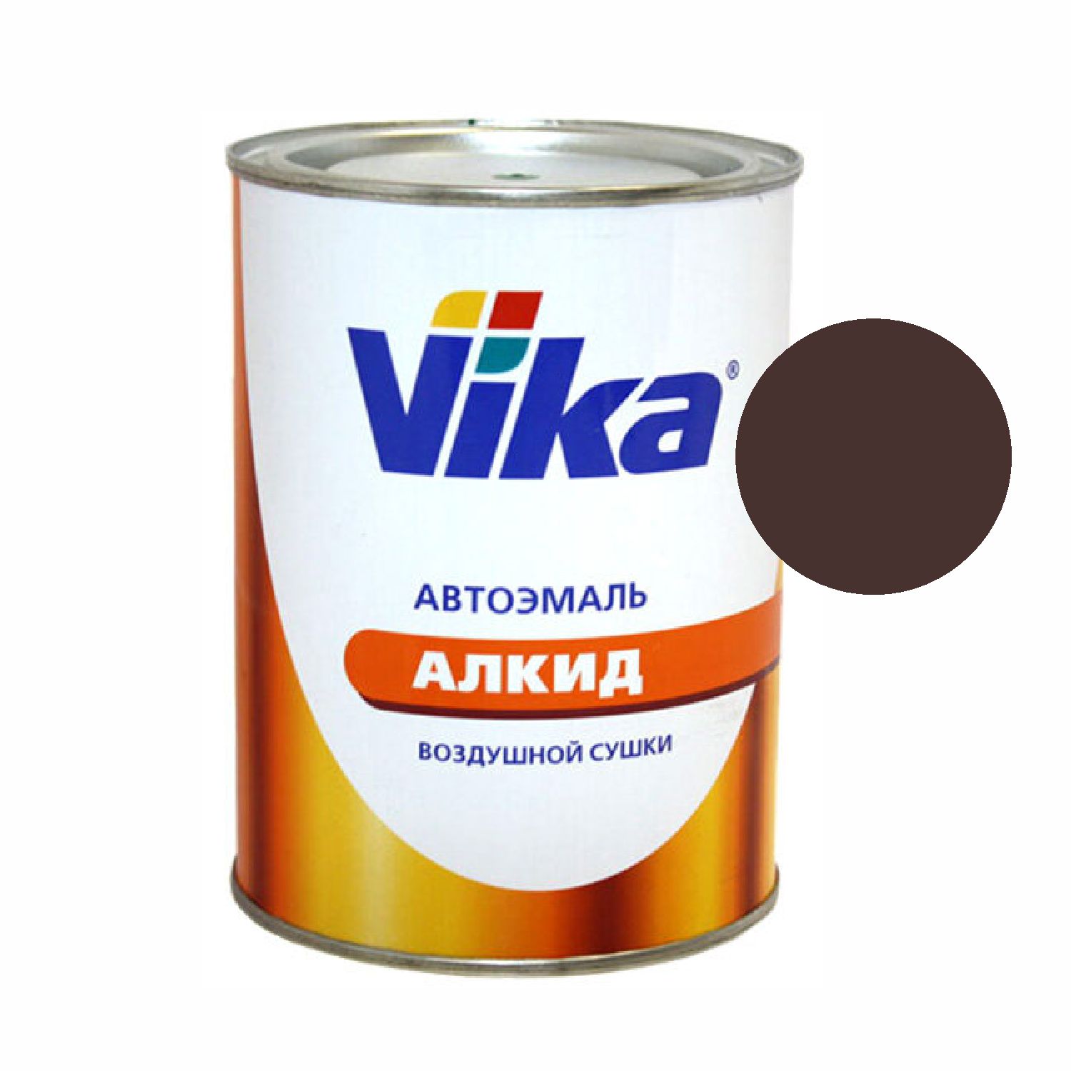 8017 ral шоколадно-коричневая автоэмаль алкидная 1к vika-60 0,8кг vika