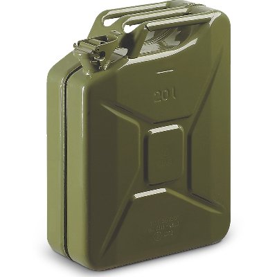 Канистра топливная металлическая вертикальная 20 л (зелёная) VJM-20 AVS