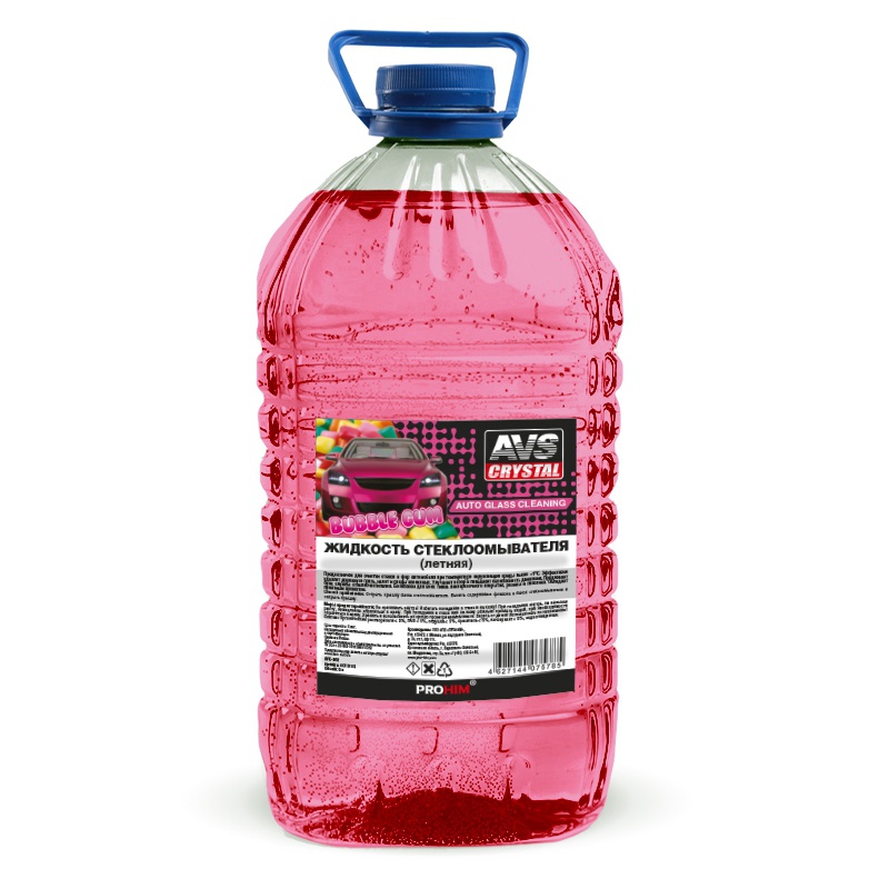 жидкость стеклоомывателя летняя ("bubblegum/бабл гам")avk-662 5 л avs