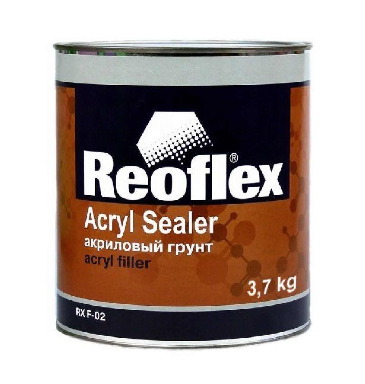 1к грунт акриловый серый 3,7л reoflex