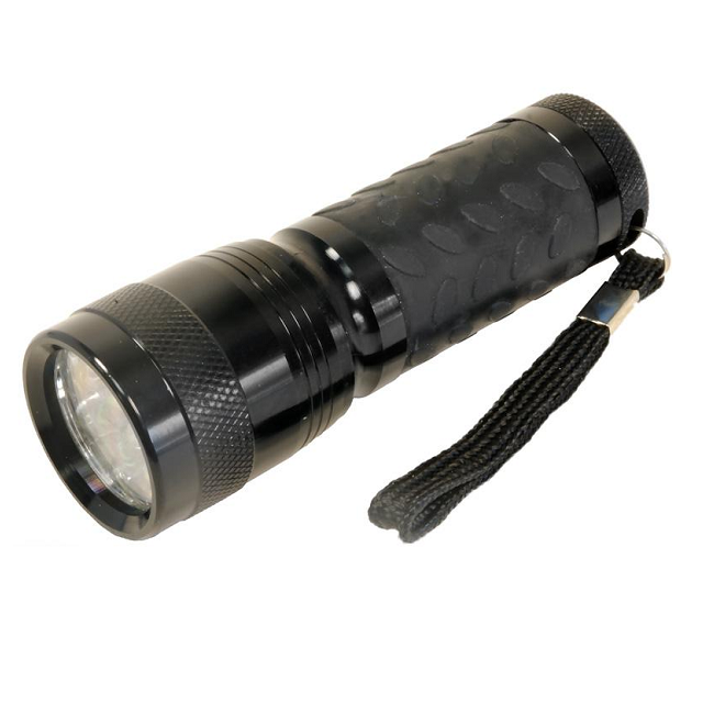 фонарь алюминевый черный корпус 14 led (3 ааа бат.) usp