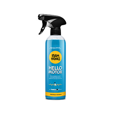 очиститель двигателя hello motor 500мл foam heroes (триггер)
