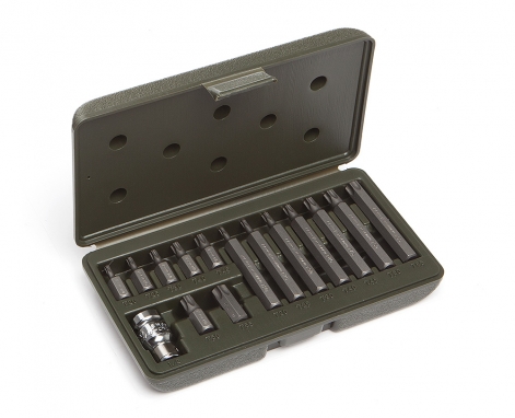 набор вставок torx 3/8" (т20,т25,т30,т40,т45,т50,т55) длина 30 мм и 75 мм, 15 пред. дело техники
