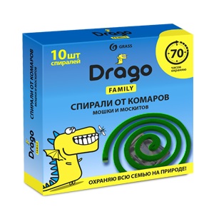 Средство инсектицидное «Спираль от комаров – эффект» (10 спиралей) Drago GraSS