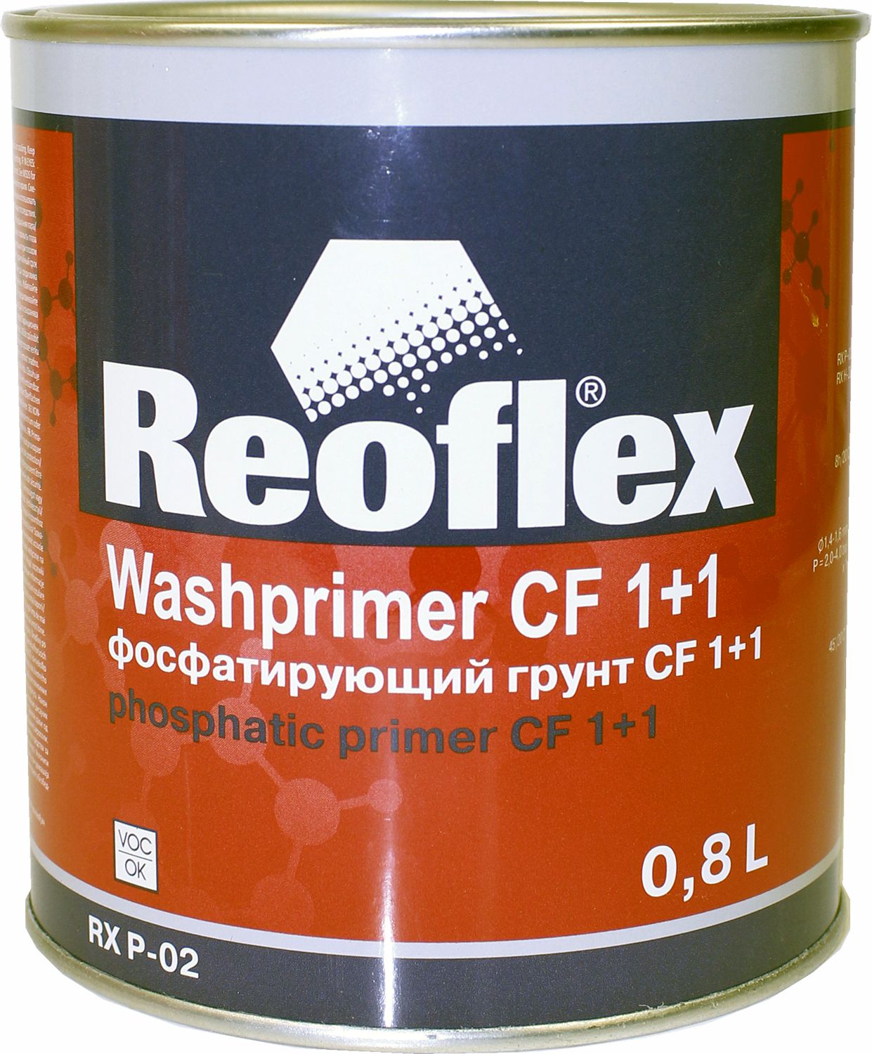 грунт фосфатирующий cf 2к 1+1 желтый 0,8л reoflex