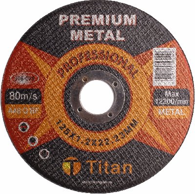 Диск отрезной по металлу 125х1,2х22,23мм PREMIUM TITAN