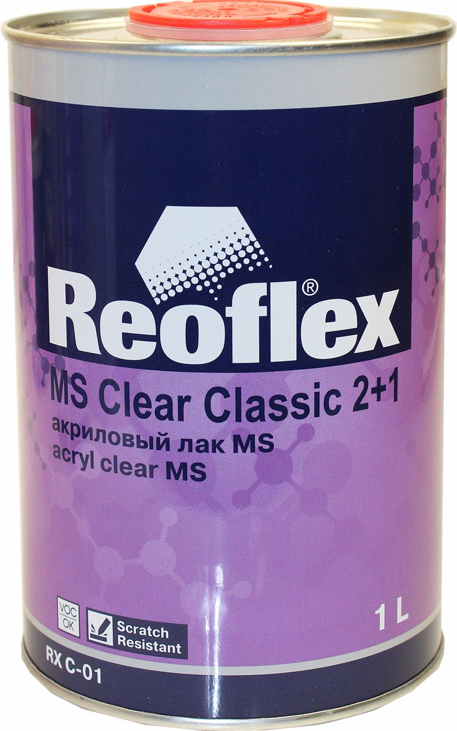 лак акриловый 2к ms 2+1 1л reoflex