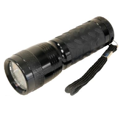 Фонарь алюминевый черный корпус 14 LED (3 ААА бат.) USP
