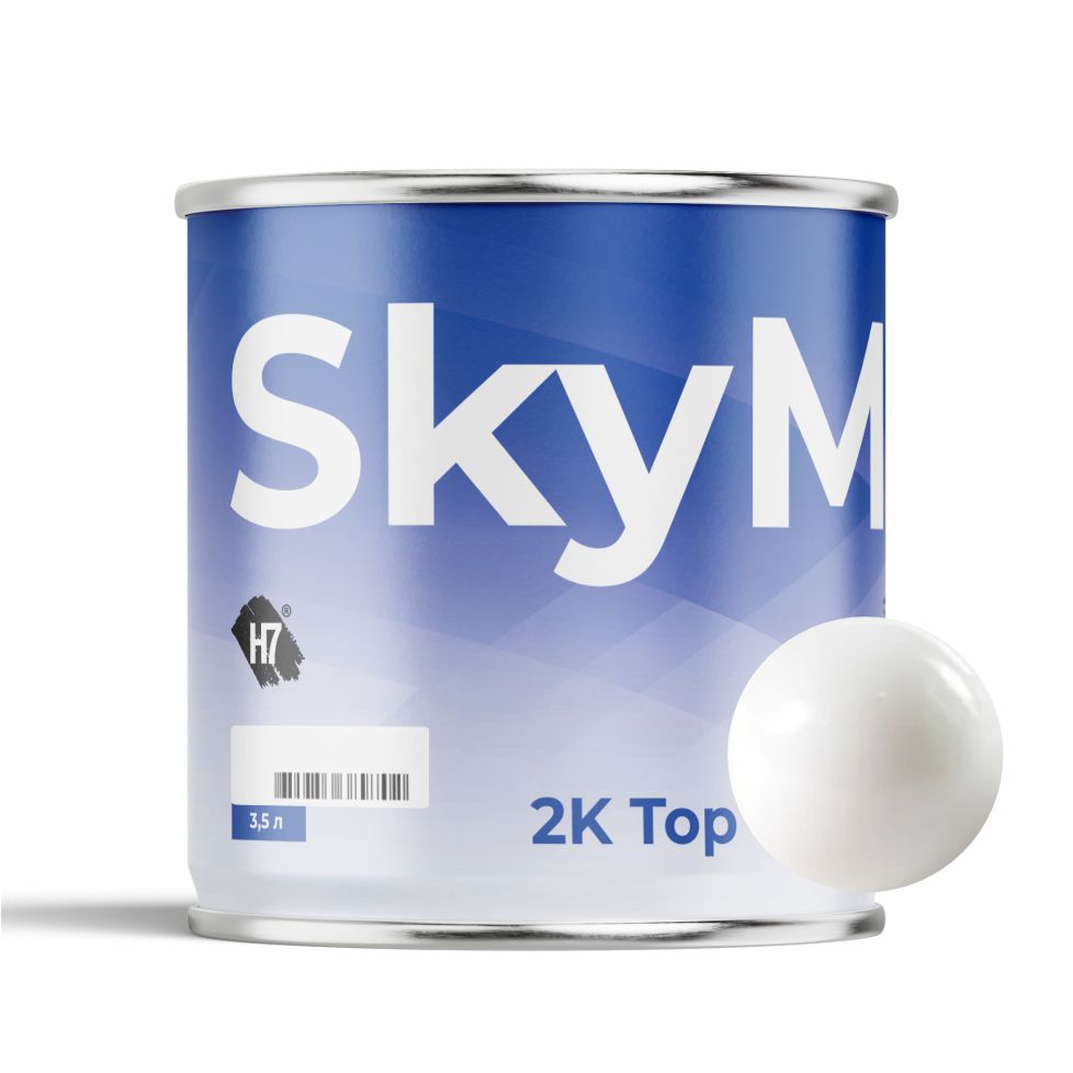 7501 белый white 2к 2:1 акриловый компонент подбора автоэмалей 3,5л skymix h7