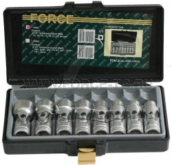 набор головок 6-гранных карданных 1/2" 13-24мм 8пр. в кейсе force
