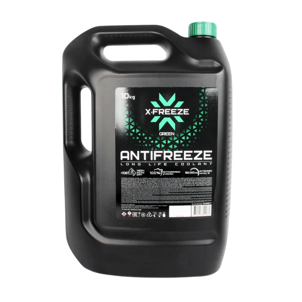 антифриз дз (зеленый) x-freeze green в п/э канистре 10кг