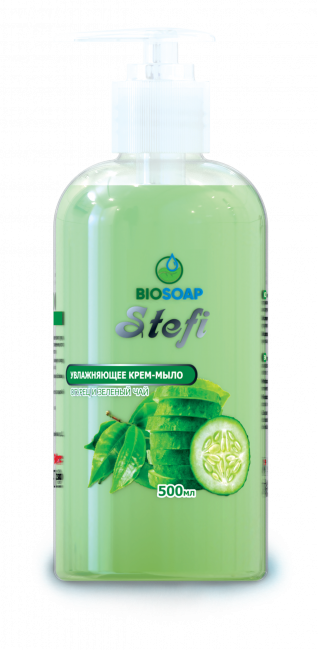 Крем-мыло Stefi огурец зеленый чай 500мл BIOSOAP