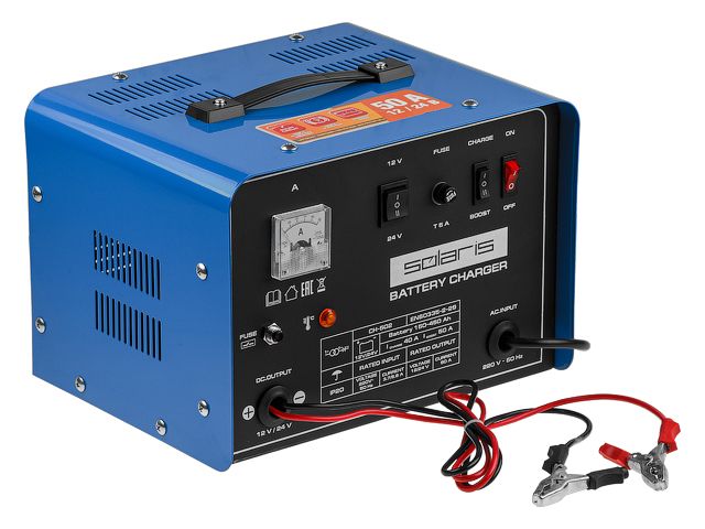 зарядное устройство ch-502 12 в / 24 в; 50 а; 150 - 450 а*ч; boost solaris