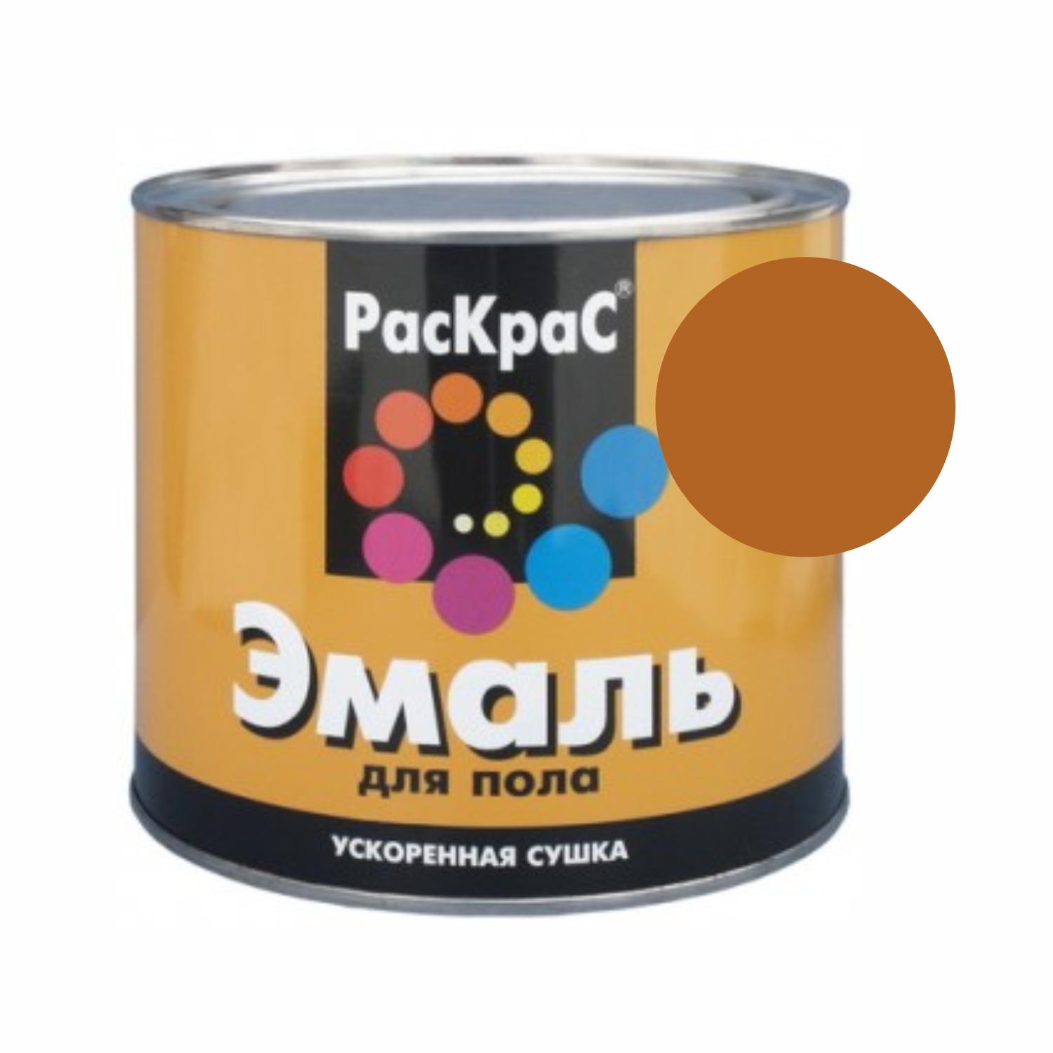 эмаль раскрас алкидная, для пола желто-коричневая 2,2л (1,9кг) квил