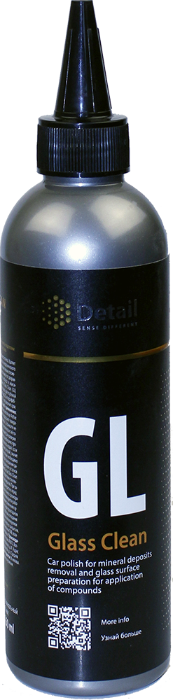 полироль стекла gl (glass clean) 250 мл detail