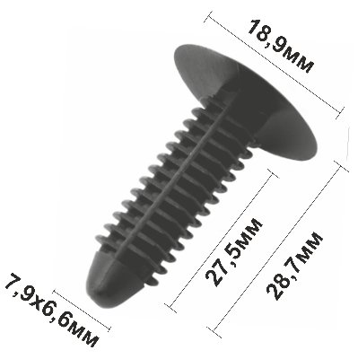10674-1 (C674 Black) (черный) клипса автомобильная(15975244) GM