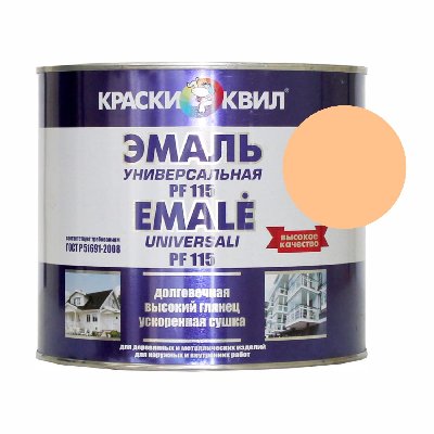 Эмаль ПФ-115 Универсальная РОЗОВО-БЕЖЕВАЯ 3л (2,8кг) КВИЛ