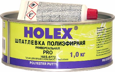 Шпатлевка полиэфирная универсальная PRO HOLEX (1.0 кг)