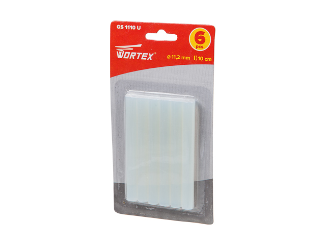 клеевые стержни универс., 11.2х100 мм, (6 шт), блистер wortex