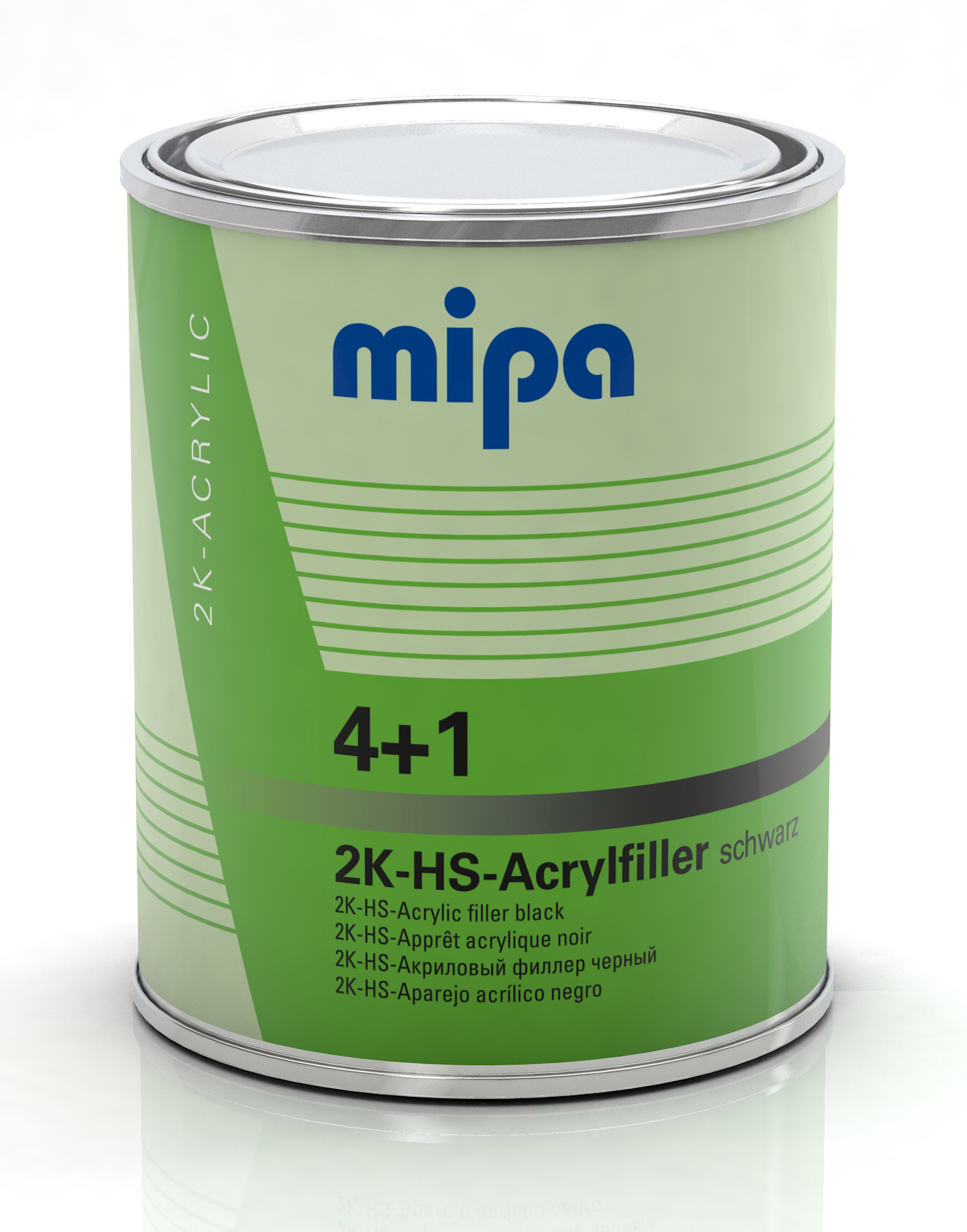 грунт акриловый acryfiller hs 4:1 черный 1л(1,75кг) mipa