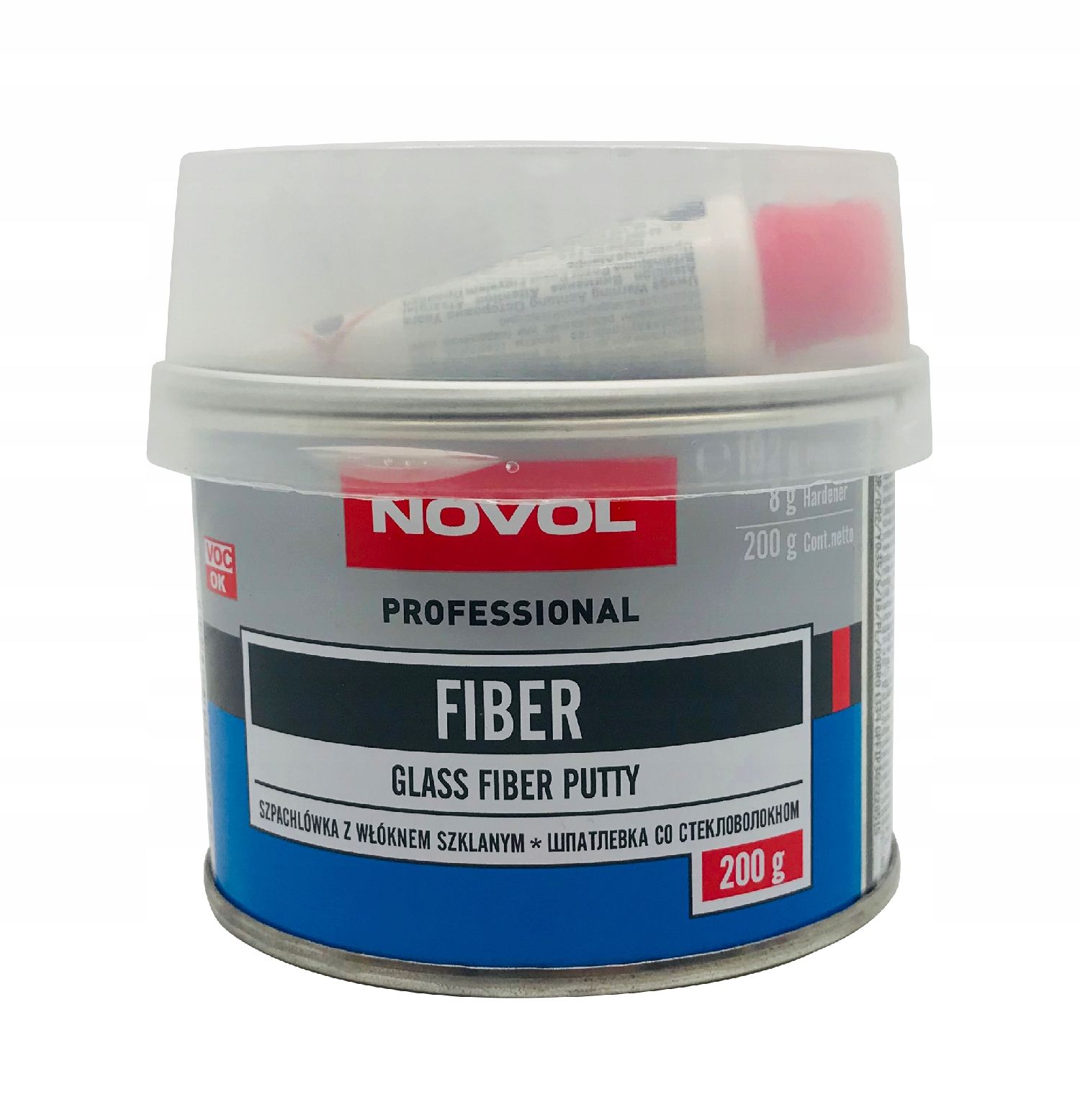 шпатлевка полиэф. со стекловолокн fiber novol(0,2кг)