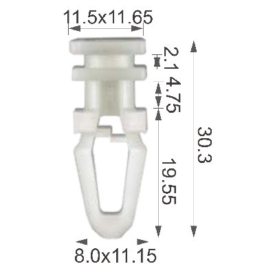 13673 (C3673) Клипса фигурная пластиковая