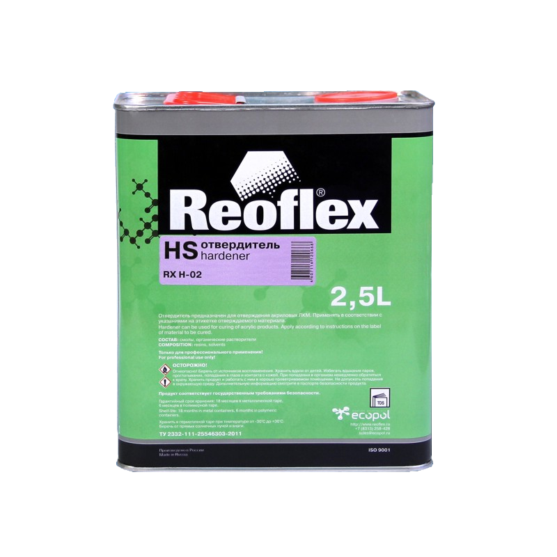 отвердитель для лака hs 2+1 2,5л reoflex