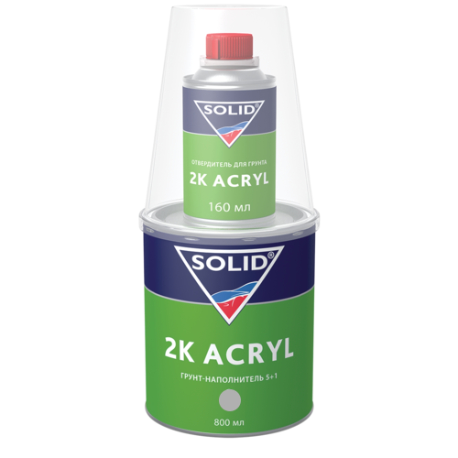 Грунт акриловый 2K ACRYL 5+1 белый 0,8+0,16л SOLID