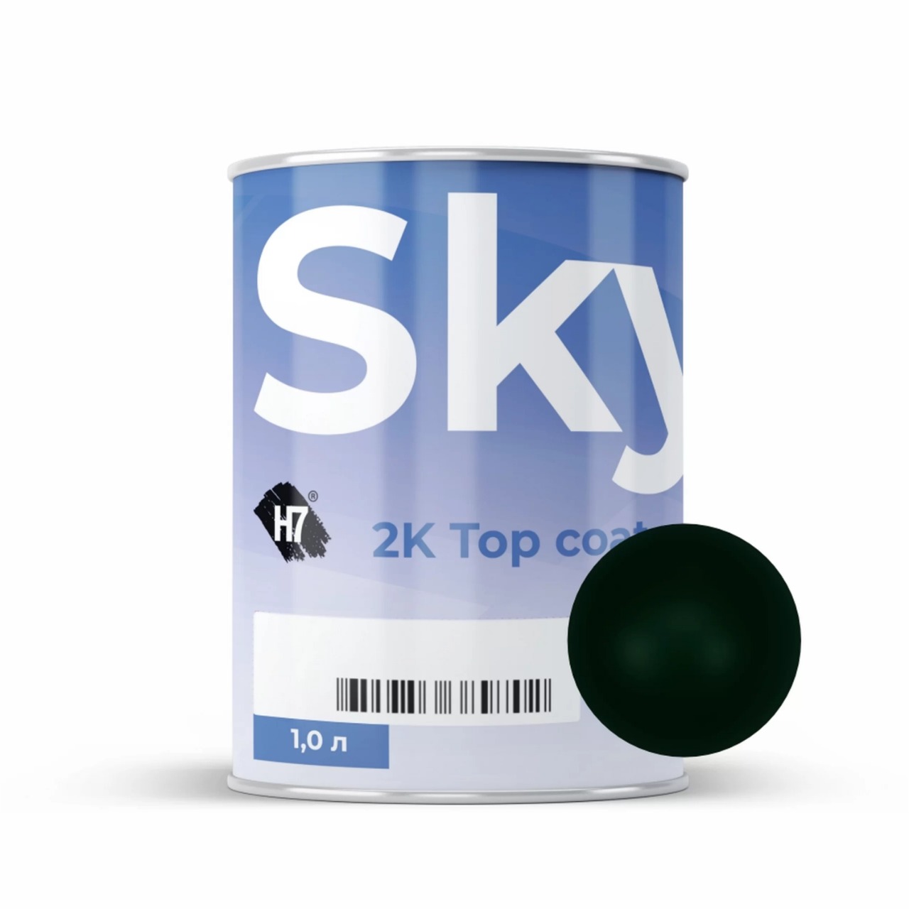 7543 Phthalocyanine green 2К 2:1 акриловый компонент подбора автоэмалей 1л SkyMix H7