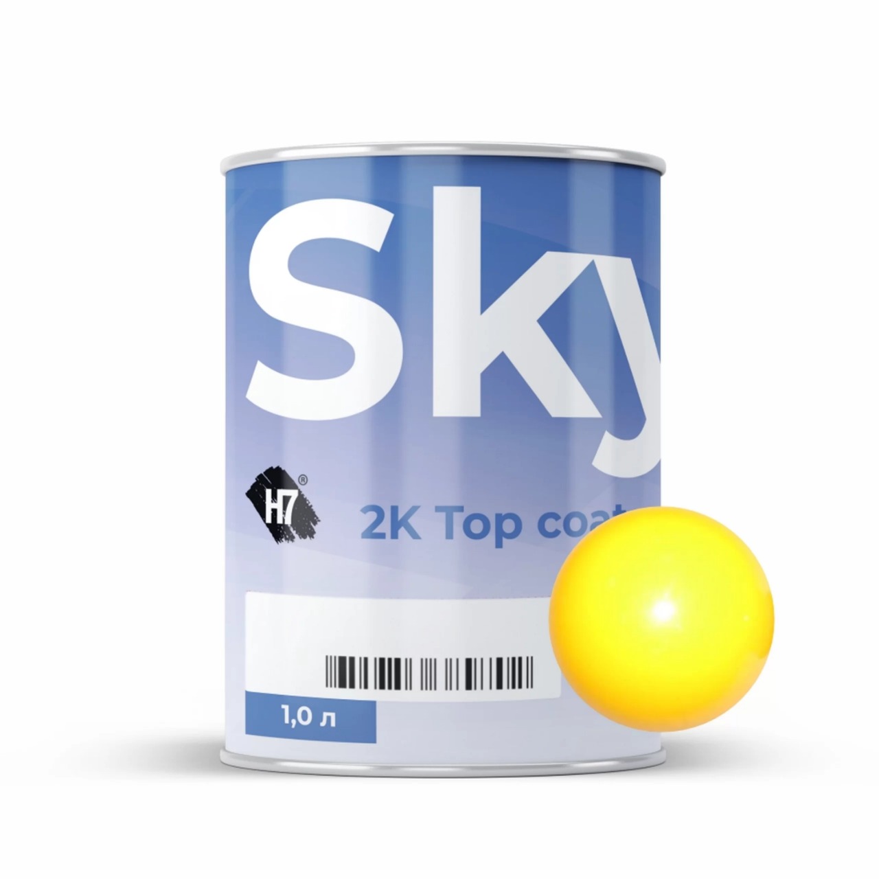 7537 Brilliant yellow 2К 2:1 акриловый компонент подбора автоэмалей 1л SkyMix H7