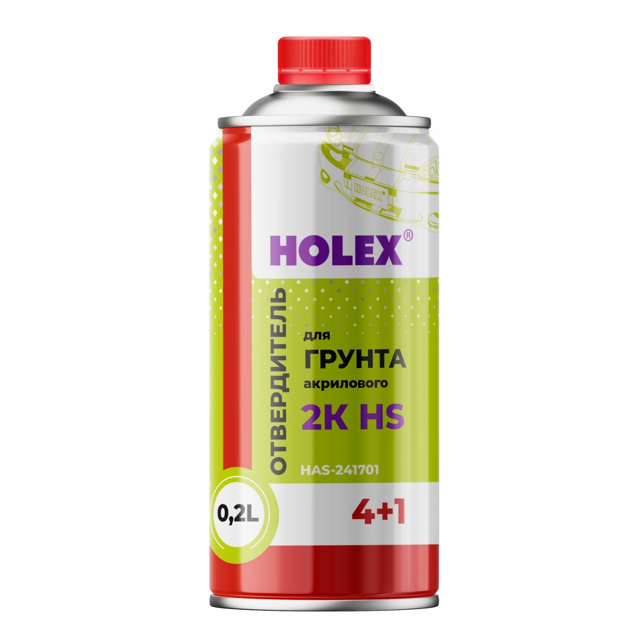 отвердитель 4+1 для 2к грунта акрилового 0,2л holex