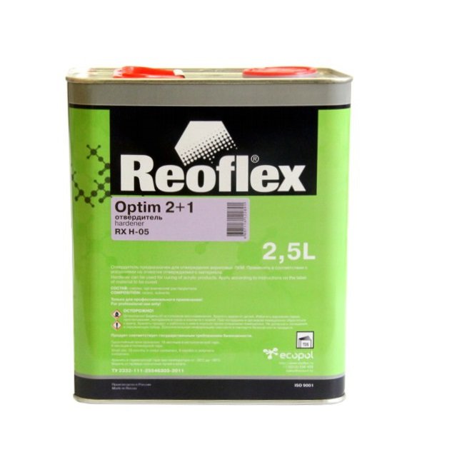 отвердитель для лака optim 2+1 2,5л reoflex