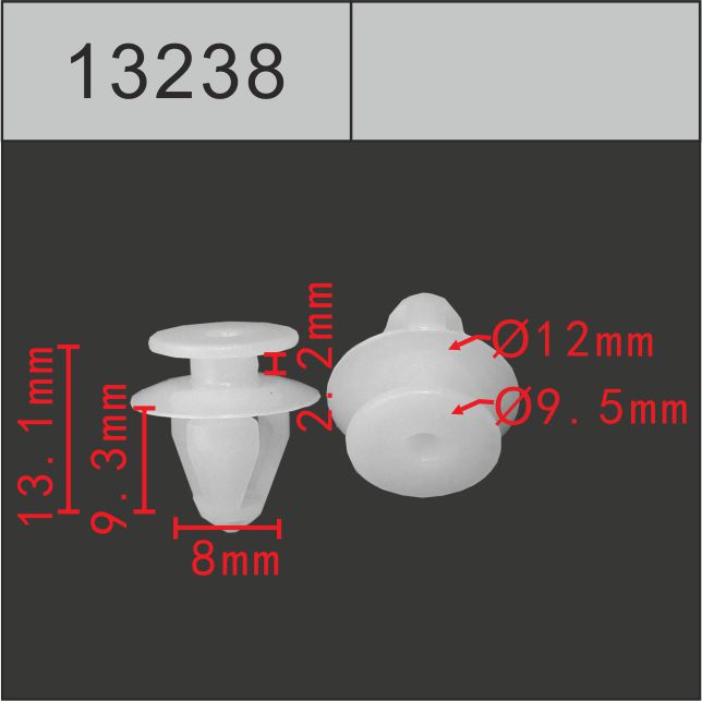 13238 (c3238) клипса нажимная пластиковая