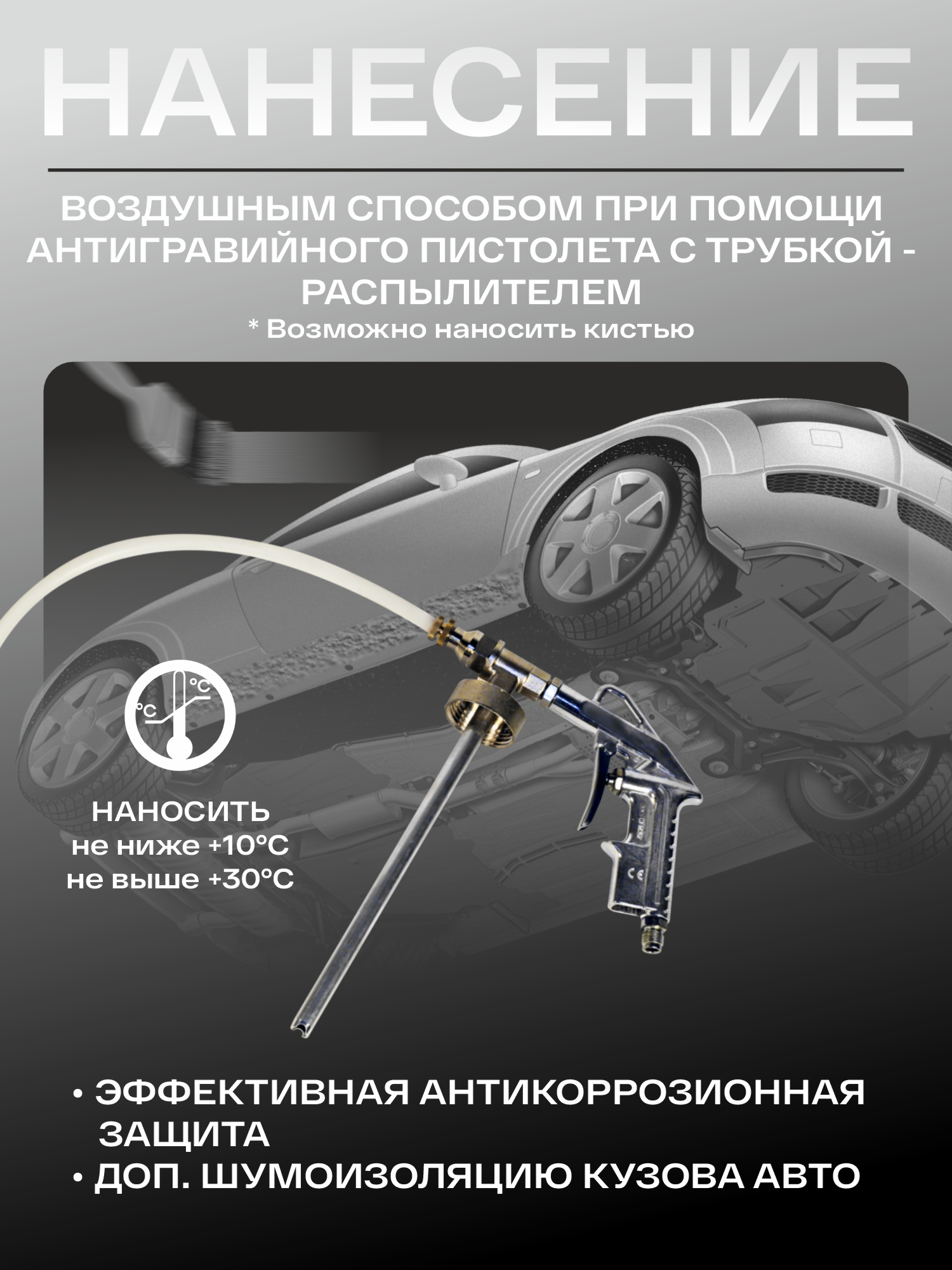 подкрылки жидкие - защита арок колес 1л holex