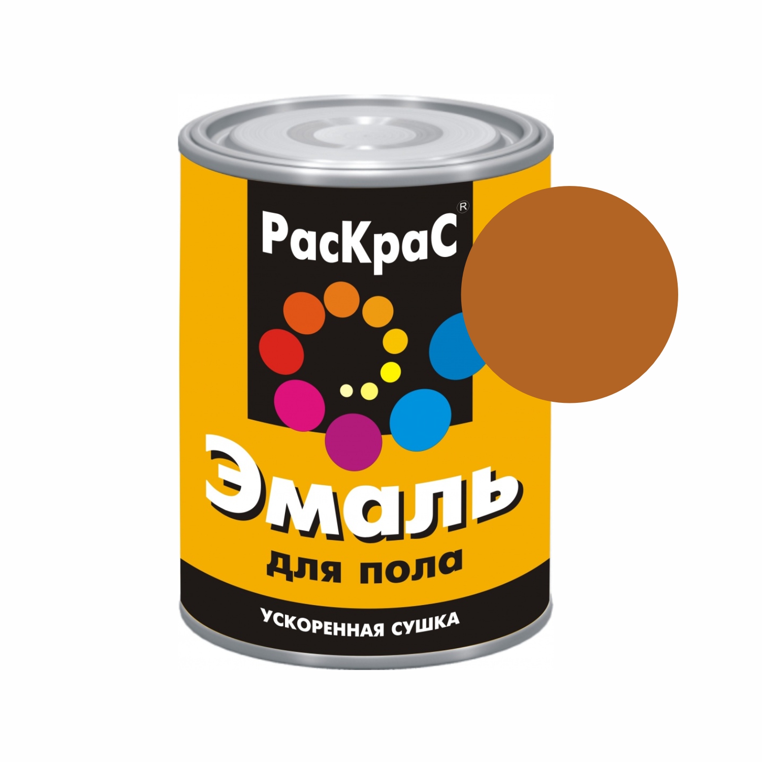 эмаль раскрас алкидная, для пола желто-коричневая 3л (2,8кг) квил