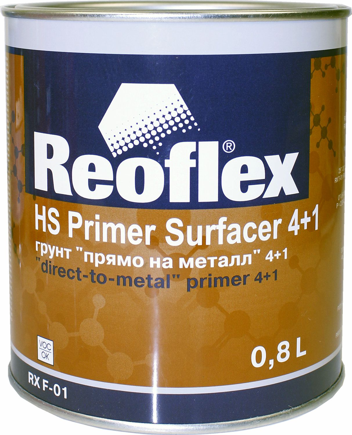 грунт акриловый 2к 4+1 белый (прямо на металл) 0,8л reoflex